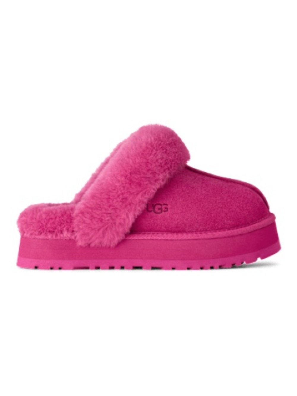 New In Box [1122550-DNY] WOMENS UGG W DISQUETTE Slippers Dark Peony Pink 6